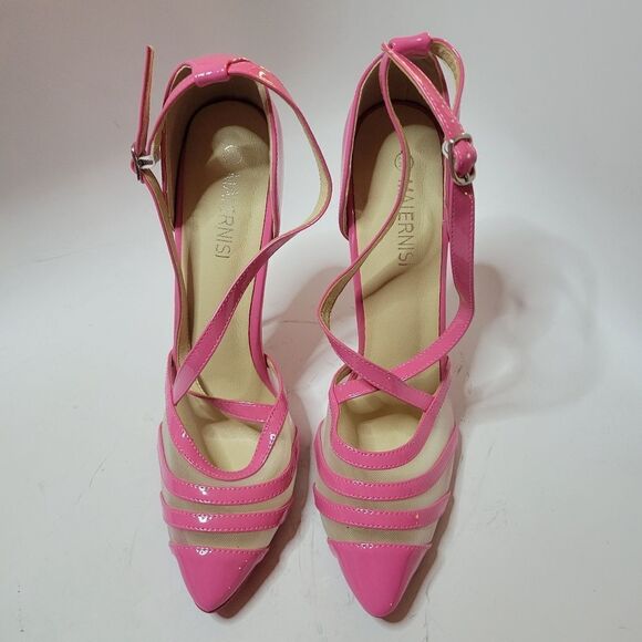 6inch Metal Stiletto Pink Patent Point Shoes - Picture 7 of 13